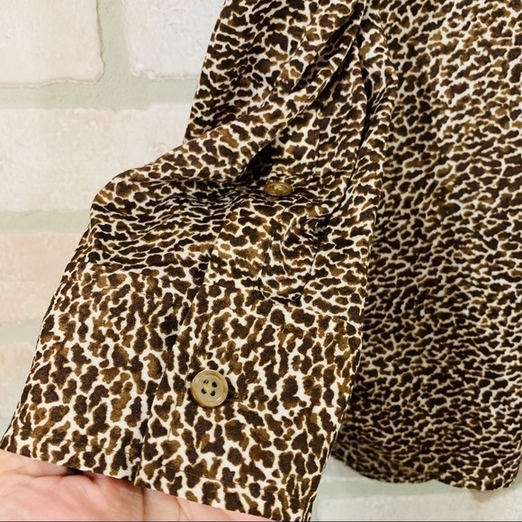 Ann Taylor Animal Print Long Sleeve Tunic … - Picture 8 of 9